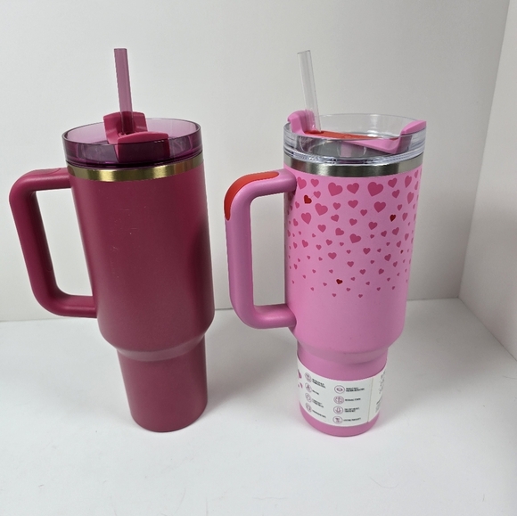 Stanley 2025 Target Pink Hearts And Berry Glitter Starbuck 2024  Tumbler Nwt - Picture 7 of 14